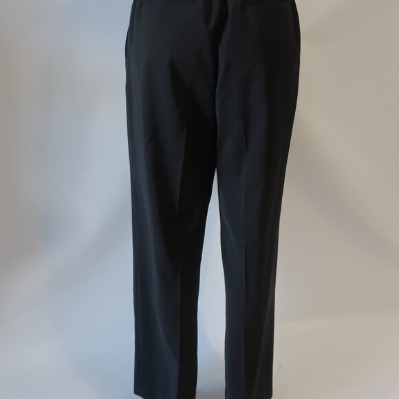 NWT Womens WE-AR4 Boyfriend 100% Wool Jet Black Wide Leg Pants M - Picture 8 of 10